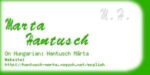 marta hantusch business card